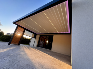 Realisation d'une pergola bioclimatique a montigny 76380 le pallec